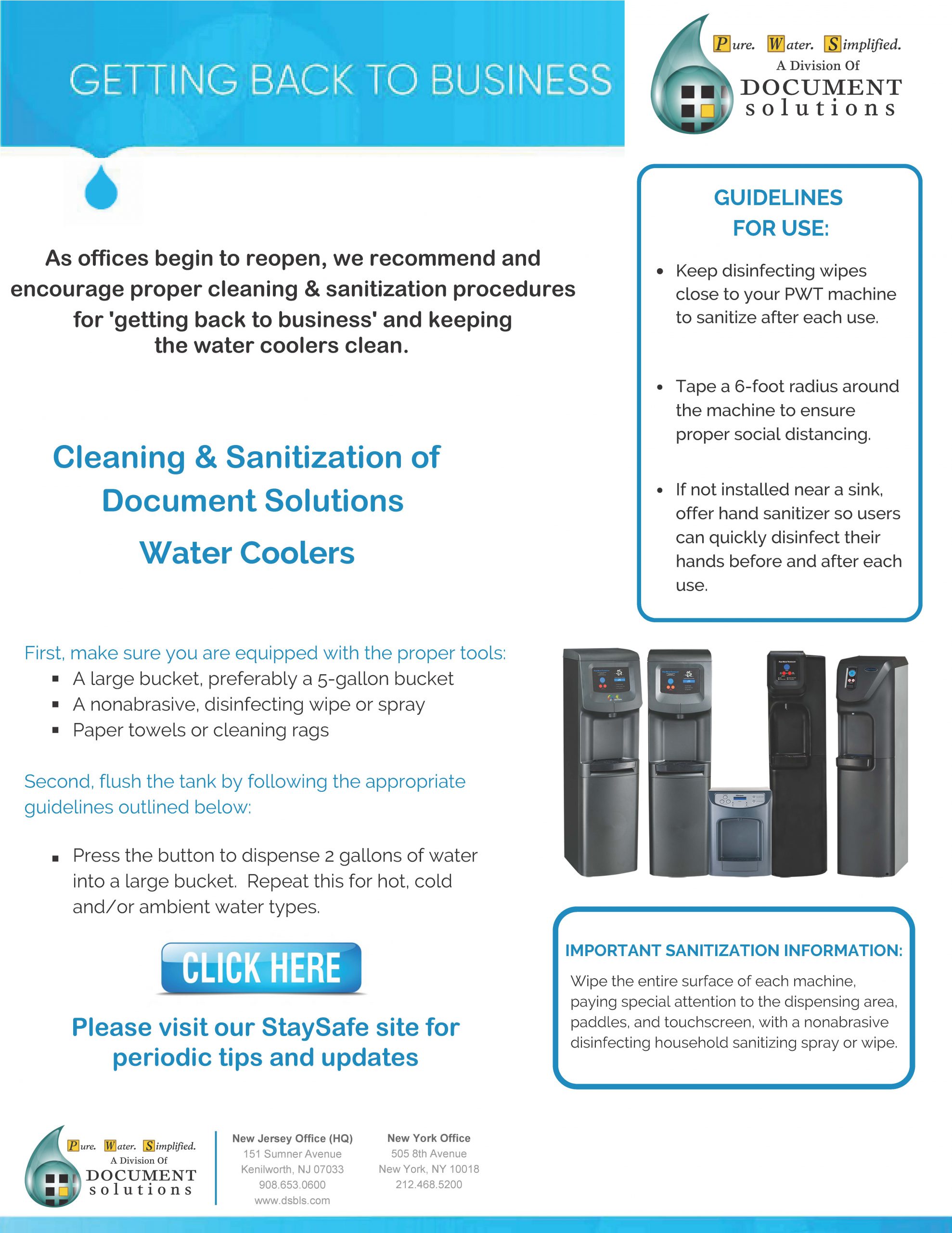 guide to getting back to business with office water cooler cleaning